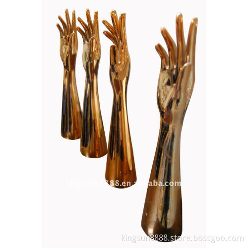 Chrome golden color hand mannequins